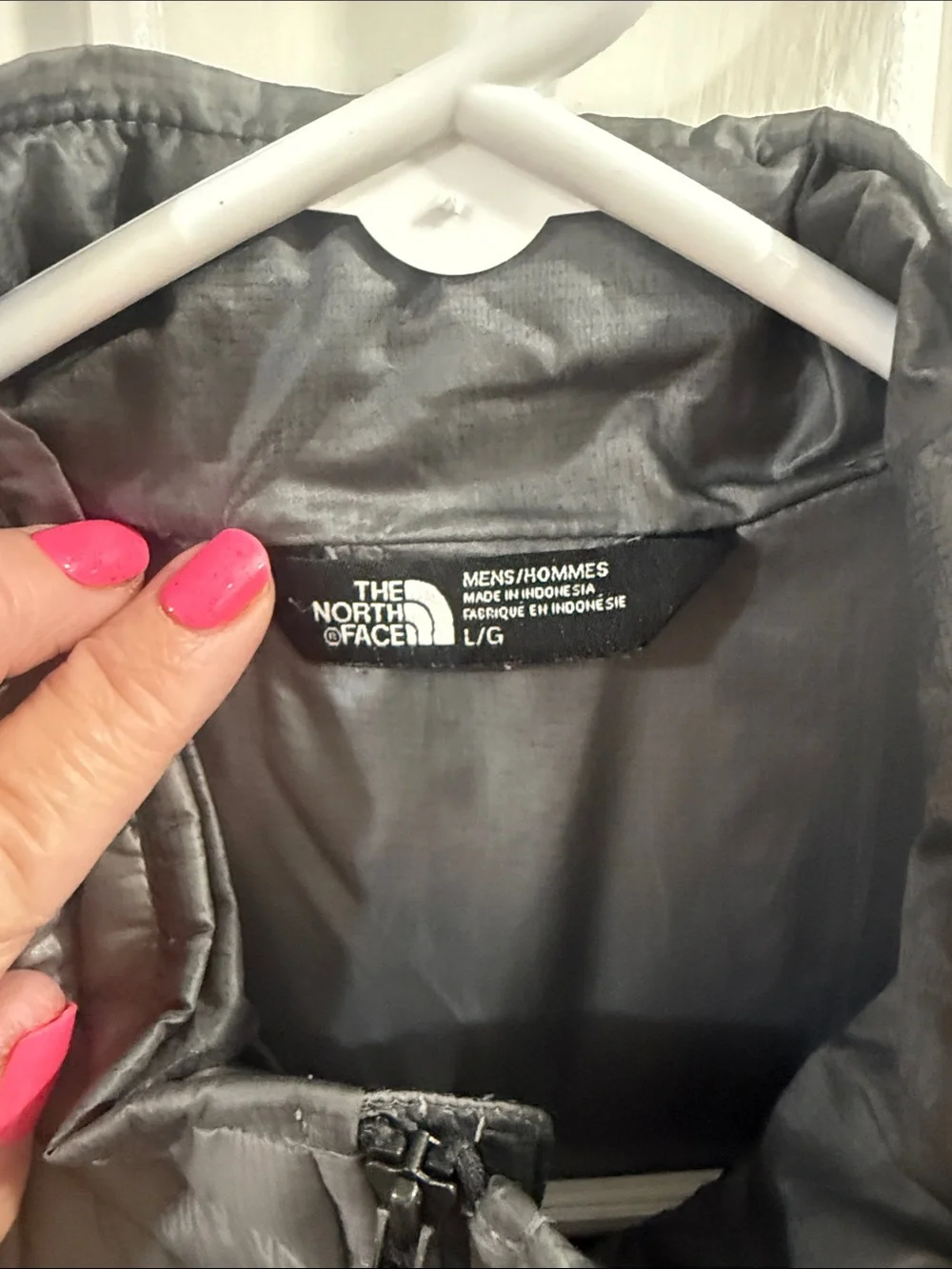 The North Face Silver Quilted Insulated Vest